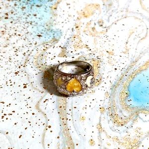 90s Moon Stars and Flower Ring